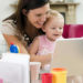 como é a rotina de uma mãe em home office